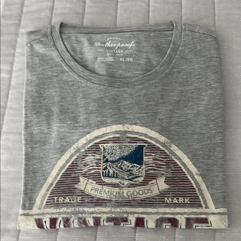 New Men's Weatherproof Vintage Gray T-Shirt size XL
